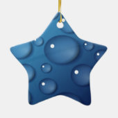 Blauwe waterdruppelstructuur keramisch ornament (Achterkant)