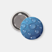Blauwe waterdruppelstructuur magneet (Voorkant / Achterkant)