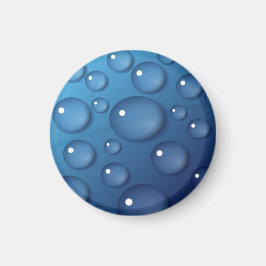 Blauwe waterdruppelstructuur magneet