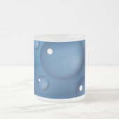 Blauwe waterdruppelstructuur matglas koffiemok (Center)
