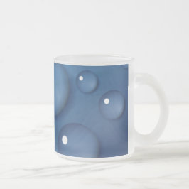Blauwe waterdruppelstructuur matglas koffiemok