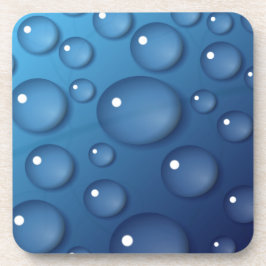 Blauwe waterdruppelstructuur onderzetter