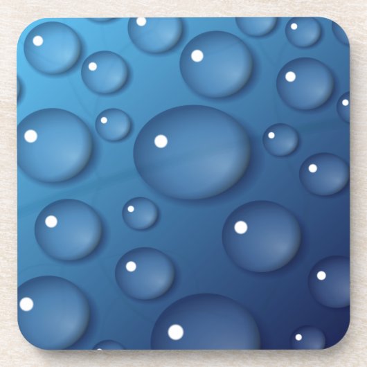 Blauwe waterdruppelstructuur onderzetter (Voorkant)