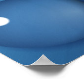 Blauwe waterdruppelstructuur poster (Hoek)