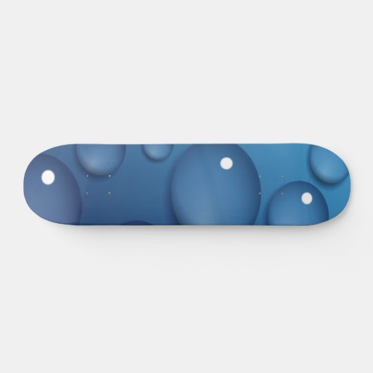 Blauwe waterdruppelstructuur skateboard (Horizontaal)