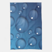 Blauwe waterdruppelstructuur theedoek (Verticaal)