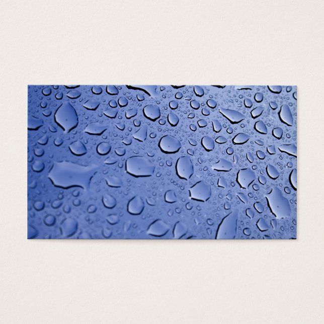 Blauwe waterdruppeltjes visitekaartjes (Voorkant)