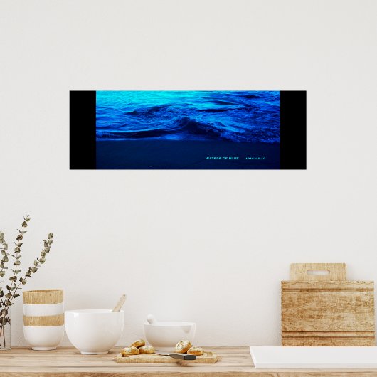 Blauwe wateren poster (Keuken)
