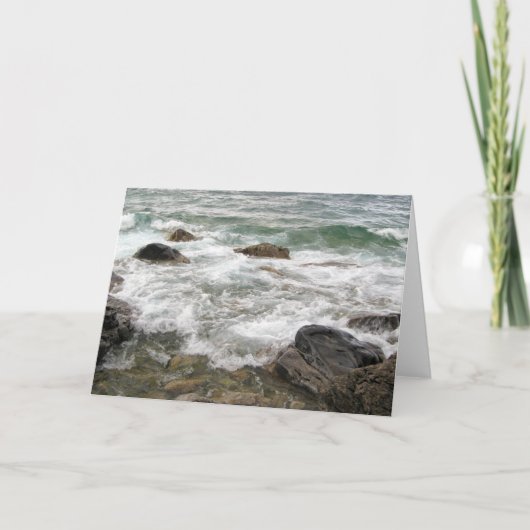 Blauwe wateren - Wenskaart blanco Feestdagen Kaart (Voorkant)