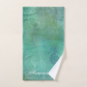 Blauwe wateren, zeepaard en Vlaanderen Bad Handdoek (Handdoek)