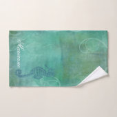 Blauwe wateren, zeepaard en Vlaanderen Bad Handdoek (Handdoek)
