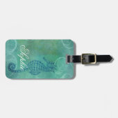 Blauwe wateren, zeepaard en Vlaanderen Bagagelabel (Voorkant horizontaal)