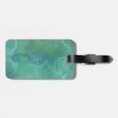 Blauwe wateren, zeepaard en Vlaanderen Bagagelabel (Achterkant horizontaal)