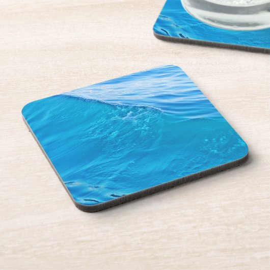 Blauwe watergolf bier onderzetter (Linkerzijde)