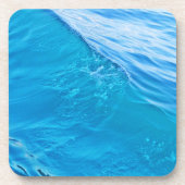 Blauwe watergolf bier onderzetter (Voorkant)