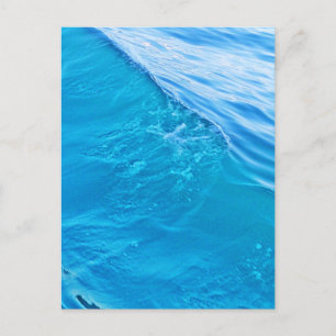Blauwe watergolf briefkaart