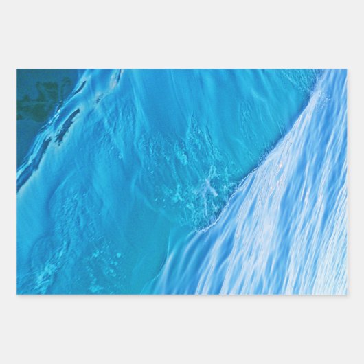 Blauwe watergolf inpakpapier vel (Voorkant)