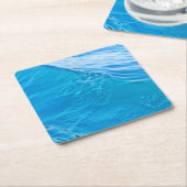 Blauwe watergolf kartonnen onderzetters (Schuin)