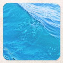 Blauwe watergolf kartonnen onderzetters
