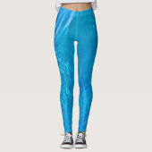 Blauwe watergolf leggings (Voorkant)