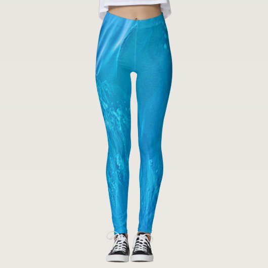 Blauwe watergolf leggings (Voorkant)