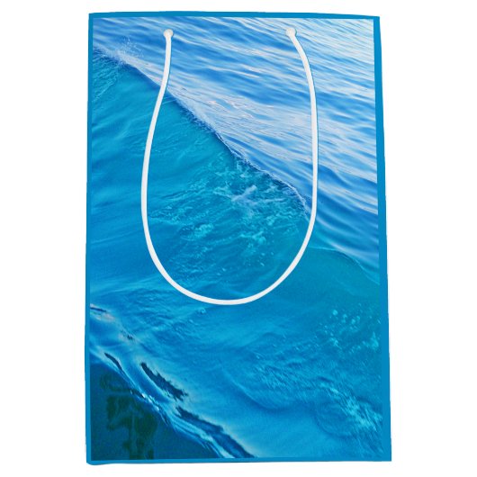 Blauwe watergolf medium cadeauzakje (Voorkant)