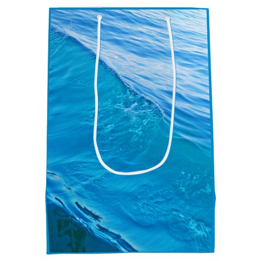 Blauwe watergolf medium cadeauzakje (Achterkant)