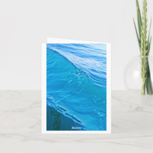 Blauwe watergolf notitiekaartje (Achterkant)