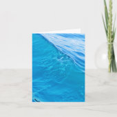 Blauwe watergolf notitiekaartje (Voorkant)