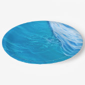 Blauwe watergolf papieren bordje (Gekanteld)