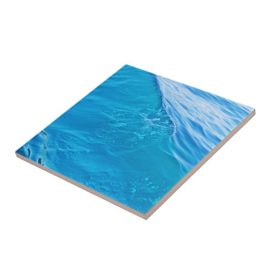 Blauwe watergolf tegeltje (Zijkant)