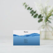 Blauwe watergolf visitekaartje (Staand voorkant)