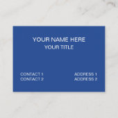 Blauwe Watergolven Abstract Patroon Visitekaartje (Achterkant)