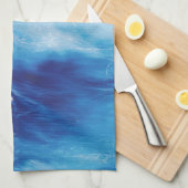Blauwe watergolven in de oceaan theedoek (Quarter Fold)