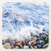 Blauwe watergolving kartonnen onderzetters (Voorkant)