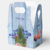 Blauwe waterkeien, roze lamingos en vis bedankdoosjes (Geopend)