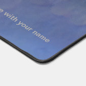 Blauwe waterkleur bureaumat (Hoek)