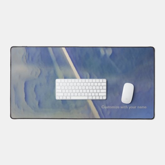 Blauwe waterkleur bureaumat (Keyboard & Muis)