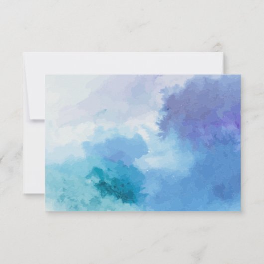 Blauwe waterkleur Hartelijk dank voor mediumtoevoe (Achterkant)