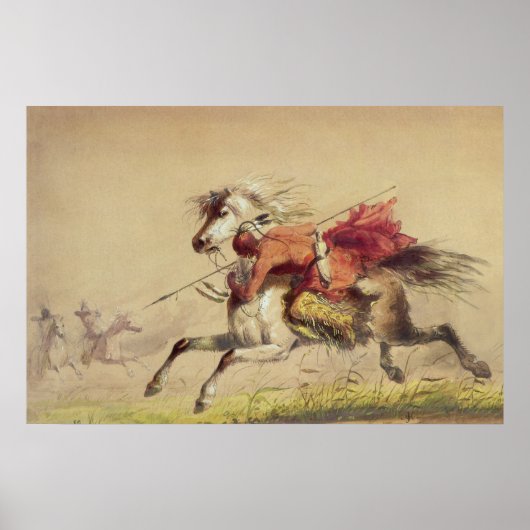 Blauwe waterkreeft door Alfred Jacob Miller Poster (Voorkant)