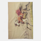 Blauwe waterkreeft door Alfred Jacob Miller Theedoek (Verticaal)