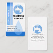 Blauwe waterleidingen visitekaartje (Voorkant / Achterkant)