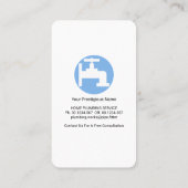 Blauwe waterleidingen visitekaartje (Achterkant)