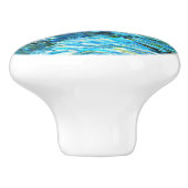 Blauwe waterlilie van Monet Keramische Knop (Zijkant)