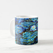 Blauwe waterlilie van Monet Koffiemok (Voorkant links)