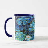 Blauwe waterlilie van Monet Mok (Links)