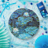Blauwe waterlilie van Monet Papieren Bordje (Feest)