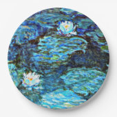Blauwe waterlilie van Monet Papieren Bordje (Voorkant)