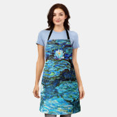 Blauwe waterlilie van Monet Schort (Gedragen)