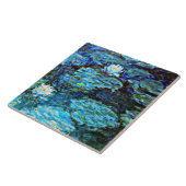 Blauwe waterlilie van Monet Tegeltje (Zijkant)